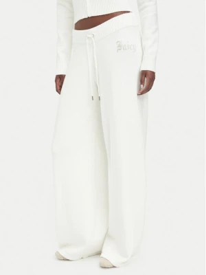 Juicy Couture Spodnie dzianinowe JCWBJ226310 Kremowy Relaxed Fit