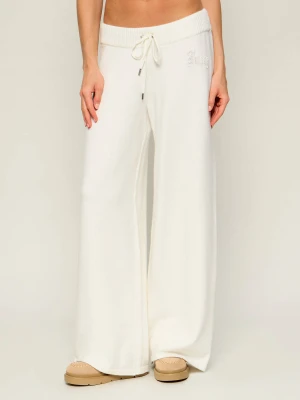 Juicy Couture Spodnie dzianinowe Juicy Diamante | Relaxed fit biały