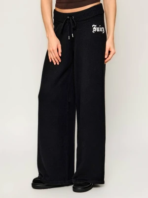 Juicy Couture Spodnie dzianinowe Juicy Diamante | Relaxed fit czarny
