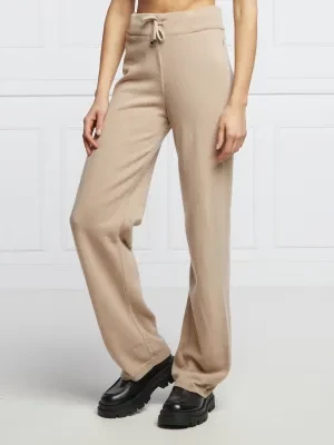 Juicy Couture Spodnie dzianinowe | Regular Fit | z dodatkiem wełny i kaszmiru