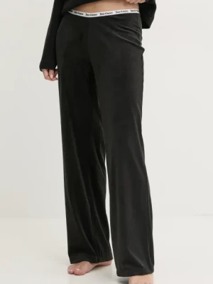 Juicy Couture spodnie piżamowe VICKY RIB FLARE PANT damskie kolor czarny JCLAS125504