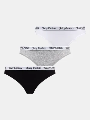 Juicy Couture stringi DANA THONG 3PK 3-pack kolor szary JCLTH224571