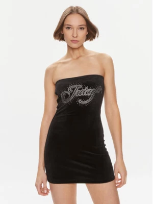 Juicy Couture Sukienka codzienna Bandeau Scatter Diamante JCBED223805 Czarny Slim Fit