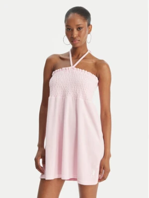 Juicy Couture Sukienka letnia Smocked Terry JCGED126007 Różowy Regular Fit