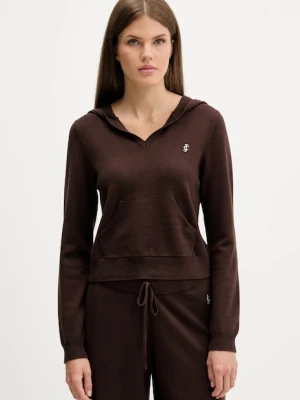 Juicy Couture sweter damski kolor brązowy JCGAS225016