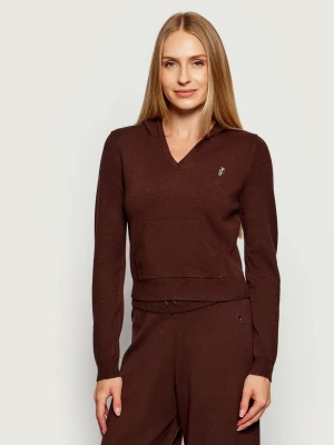 Juicy Couture Sweter HERITAGE | Regular Fit brązowy