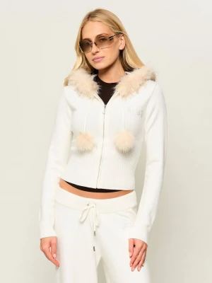 Juicy Couture Sweter Juicy Diamante | Cropped Fit biały