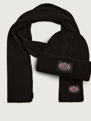 Juicy Couture Szal + czapka CHEETAH CREST | z dodatkiem wełny