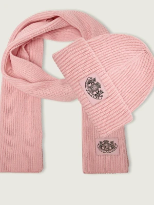 Juicy Couture Szal + czapka CHEETAH CREST | z dodatkiem wełny