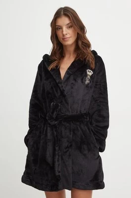 Juicy Couture szlafrok HOODED ROBE kolor czarny JCLRB224505