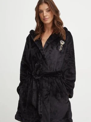 Juicy Couture szlafrok HOODED ROBE kolor czarny JCLRB224505