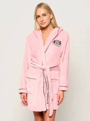 Juicy Couture Szlafrok Lottle Crest | Relaxed fit różowy