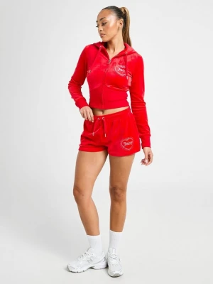 Juicy Couture Szorty Dmnt Heart Lgo Sht C'red
