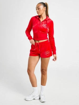 Juicy Couture Szorty Dmnt Heart Lgo Sht C'red