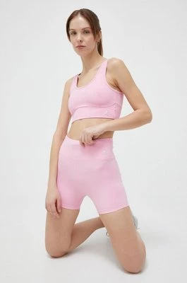 Juicy Couture szorty treningowe Liza kolor różowy gładkie high waist