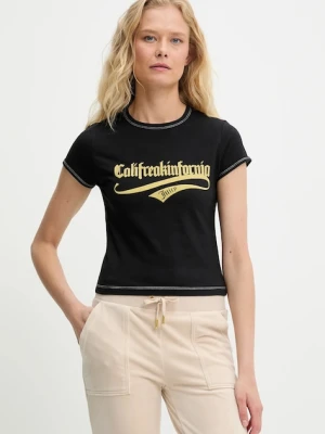 Juicy Couture t-shirt CALIFREAKINFORNIA BABY T-SHIRT damski kolor czarny JCNCT225460