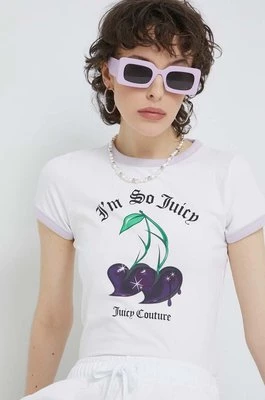 Juicy Couture t-shirt damski kolor biały