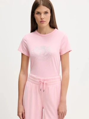 Juicy Couture t-shirt damski kolor różowy JCGTK225015