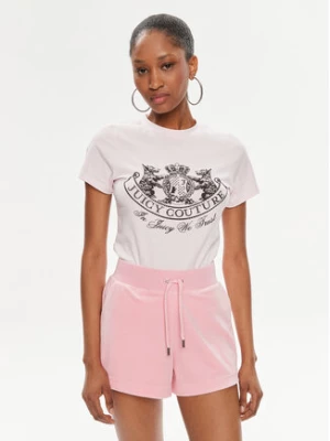 Juicy Couture T-Shirt Enzo Dog JCBCT224816 Różowy Slim Fit