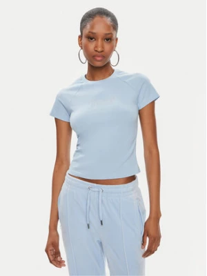 Juicy Couture T-Shirt JCMCT223257 Błękitny Slim Fit