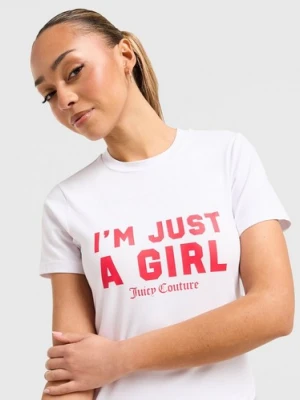 Juicy Couture T-Shirt Just A Girl T Wht/red