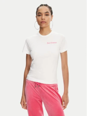 Juicy Couture T-Shirt La Beach JCWCT125319 Biały Regular Fit