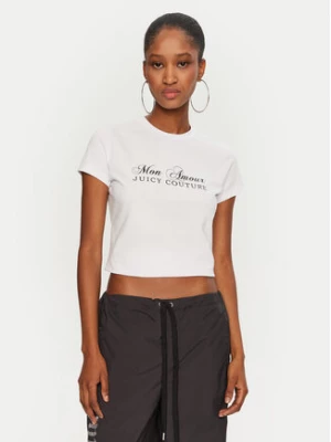 Juicy Couture T-Shirt Mon Amour JCSCT224407 Biały Slim Fit