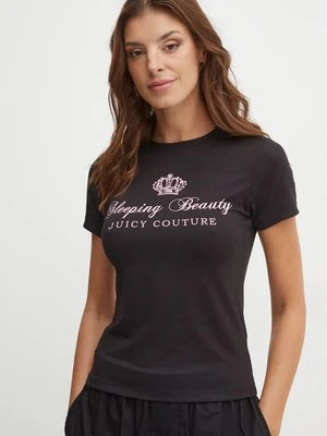 Juicy Couture t-shirt piżamowy BINKY PYJMATOP kolor czarny JCLCT224501