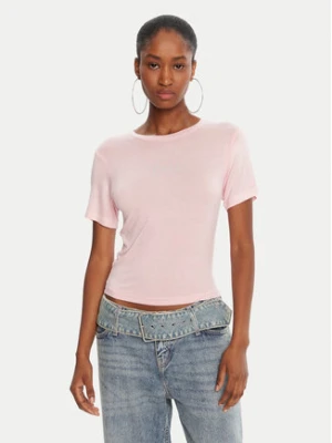 Juicy Couture T-Shirt Sheer JCWCT225301 Różowy Slim Fit