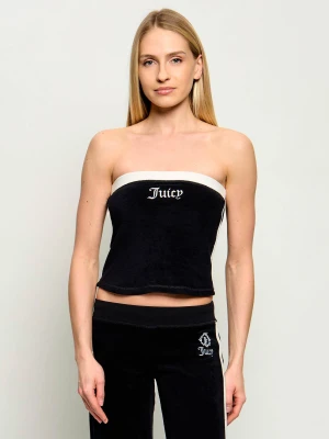 Juicy Couture Top Applique | Cropped Fit frotté czarny