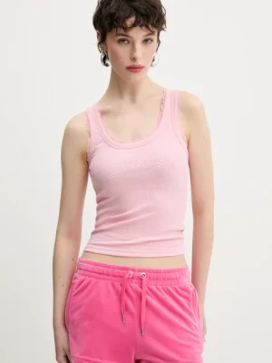 Juicy Couture top JUICY HIBISCUS CRYSTAL kolor różowy JCWLV125335