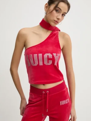 Juicy Couture top kolor czerwony z aplikacją JCBCT125863