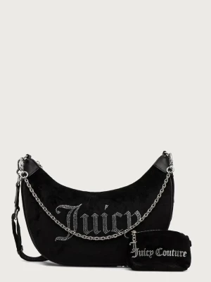 Juicy Couture torebka crossbody damska welurowa KIMBERLY czarny