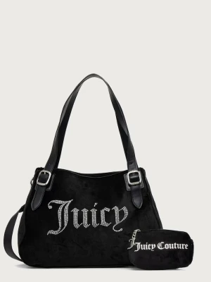 Juicy Couture torebka damska welurowa KIMBERLY czarny