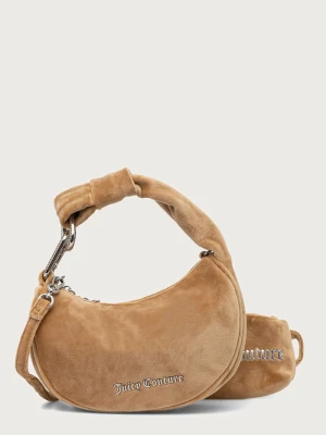 Juicy Couture torebka hobo damska welurowa Blossom beżowy