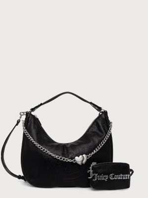 Juicy Couture torebka hobo damska z imitacji skóry TWIG NARRATIVE czarny