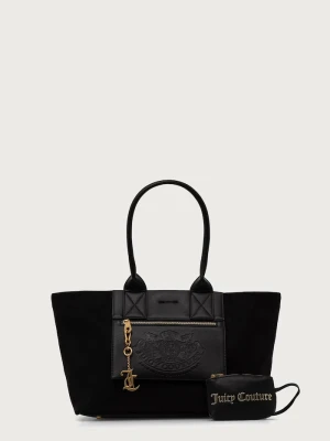 Juicy Couture torebka shopper damska z imitacji zamszu BONNIE czarny
