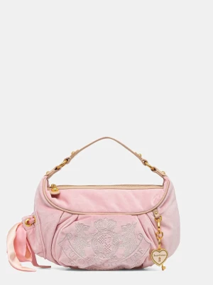 Juicy Couture torebka tote damska welurowa DAYDREAMER różowy