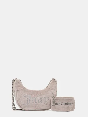 Juicy Couture torebka welurowa KIMBERLY kolor beżowy BEJQL8764WPO