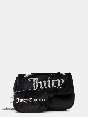 Juicy Couture torebka welurowa Kimberly kolor czarny BEJQL8762WPO