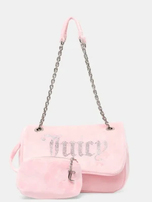 Juicy Couture torebka welurowa Kimberly kolor różowy BEJQL8762WPO