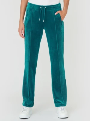 JUICY COUTURE Turkusowe damskie spodnie Tina, Rozmiar XS