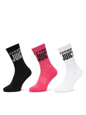 Juicy Couture Zestaw 3 par wysokich skarpet damskich Choose JCAXS125717 Kolorowy