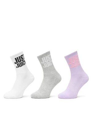 Juicy Couture Zestaw 3 par wysokich skarpet damskich Just Juicy JCAXS225706 Kolorowy