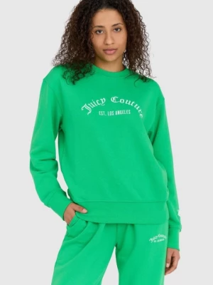 JUICY COUTURE Zielona bluza damska saoirse recycled z haftowanym logo