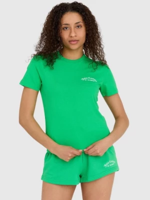 JUICY COUTURE Zielony t-shirt damski haylee recycled z haftowanym logo