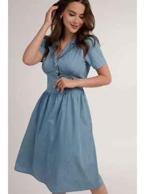 Jumeon Dżinsowa sukienka w kolorze niebieskim rozmiar: 44