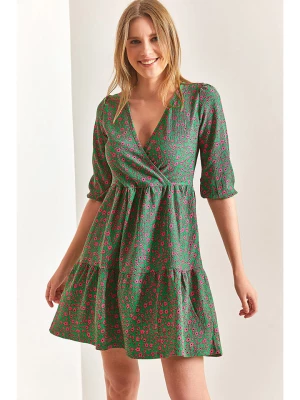 Jumeon Sukienka w kolorze zielono-różowym rozmiar: M
