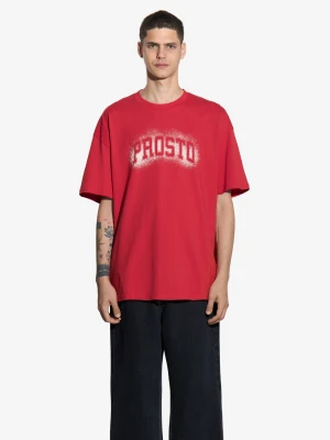 Jung t-shirt męski czerwony Prosto