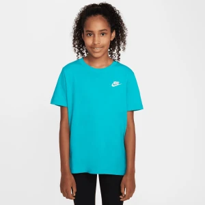 Nike Junior Sportswear Tee EMB Futura Low Brand Read uniseks T-Shirts niebieski rozmiar Odzież